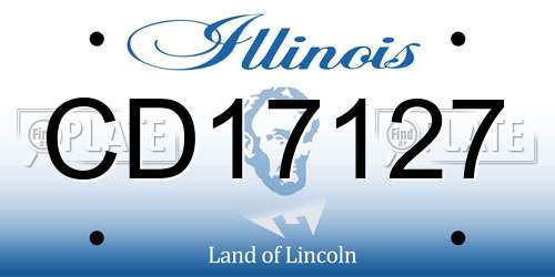 CD17127 Illinois License Plate