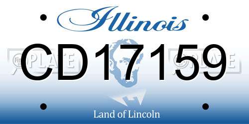 CD17159 Illinois License Plate