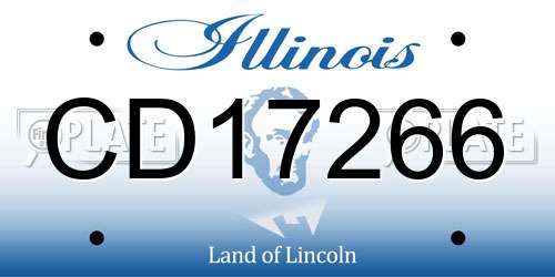 CD17266 Illinois License Plate