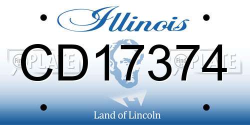 CD17374 Illinois License Plate
