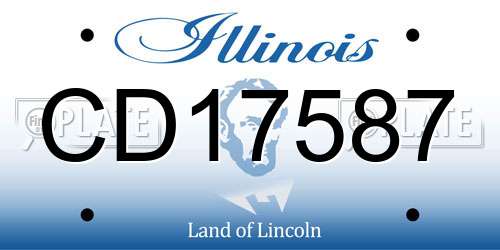 CD17587 Illinois License Plate