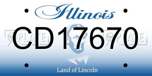 CD17670 Illinois License Plate
