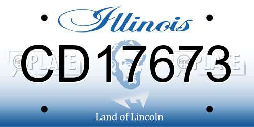 CD17673 Illinois License Plate