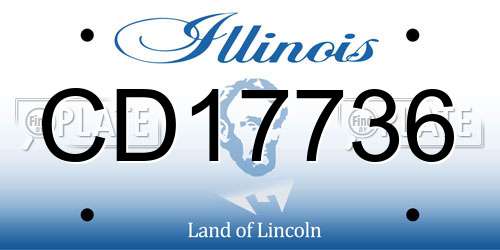 CD17736 Illinois License Plate