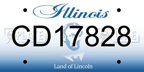 CD17828 Illinois License Plate