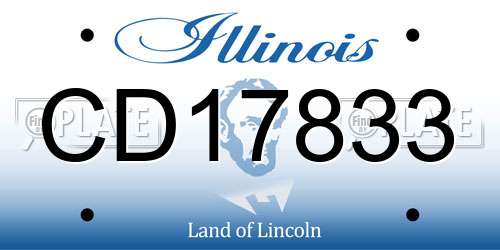 CD17833 Illinois License Plate