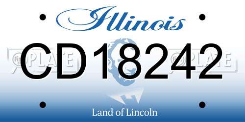 CD18242 Illinois License Plate