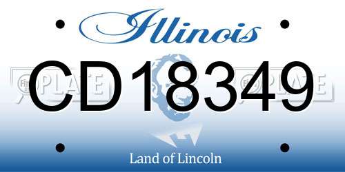 CD18349 Illinois License Plate
