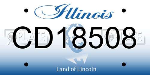 CD18508 Illinois License Plate