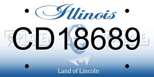 CD18689 Illinois License Plate