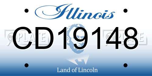 CD19148 Illinois License Plate