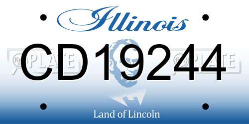 CD19244 Illinois License Plate