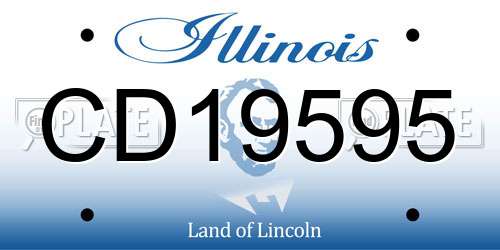 CD19595 Illinois License Plate
