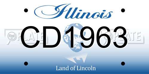 CD1963 Illinois License Plate