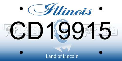 CD19915 Illinois License Plate