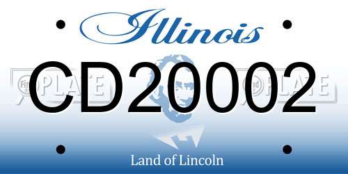 CD20002 Illinois License Plate