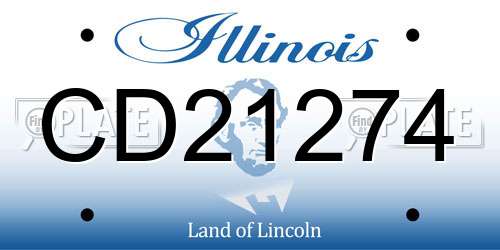 CD21274 Illinois License Plate