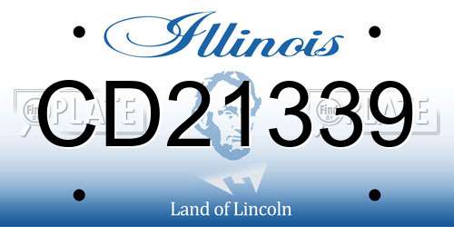 CD21339 Illinois License Plate