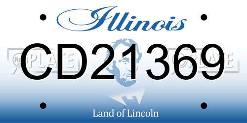 CD21369 Illinois License Plate