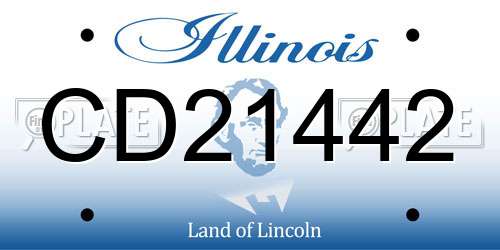 CD21442 Illinois License Plate