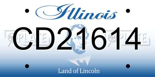 CD21614 Illinois License Plate