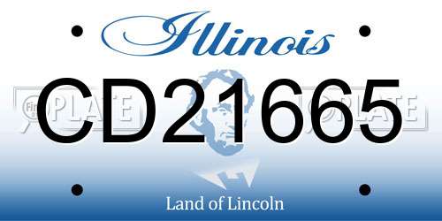 CD21665 Illinois License Plate