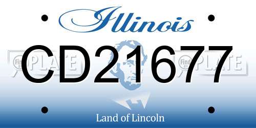 CD21677 Illinois License Plate