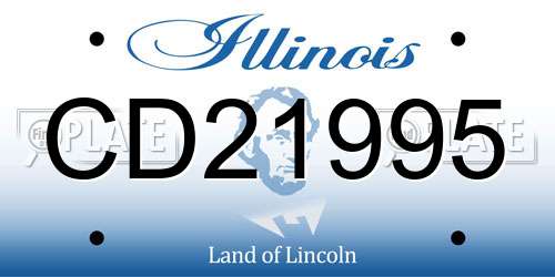 CD21995 Illinois License Plate