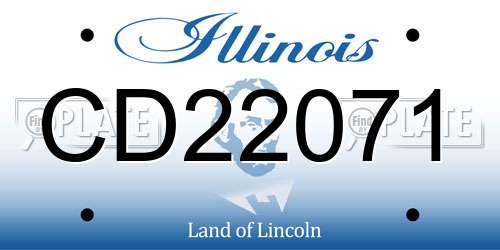 CD22071 Illinois License Plate