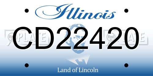 CD22420 Illinois License Plate