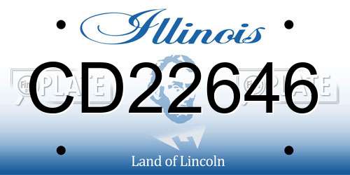 CD22646 Illinois License Plate