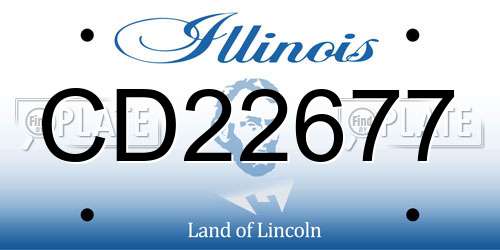CD22677 Illinois License Plate