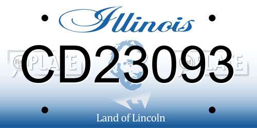 CD23093 Illinois License Plate