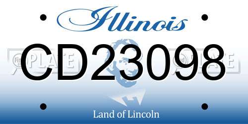 CD23098 Illinois License Plate
