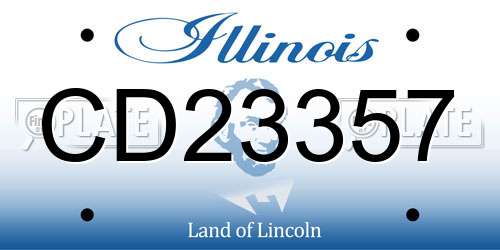 CD23357 Illinois License Plate