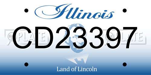 CD23397 Illinois License Plate