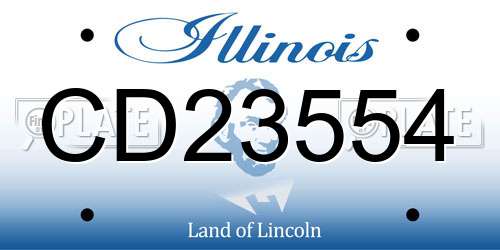 CD23554 Illinois License Plate