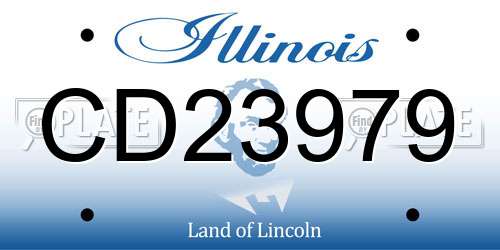 CD23979 Illinois License Plate