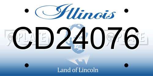 CD24076 Illinois License Plate