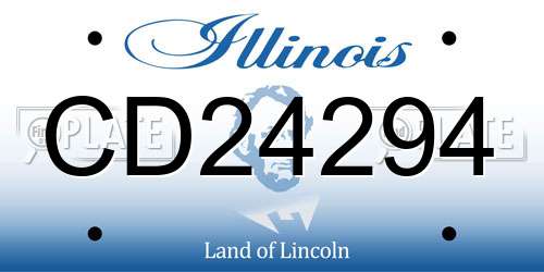 CD24294 Illinois License Plate