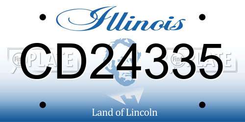CD24335 Illinois License Plate