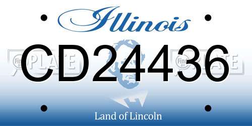 CD24436 Illinois License Plate