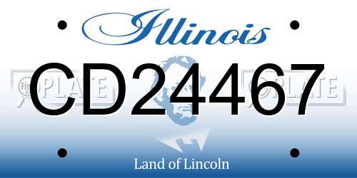 CD24467 Illinois License Plate