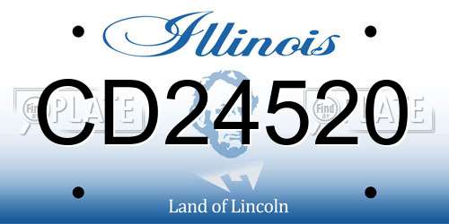 CD24520 Illinois License Plate