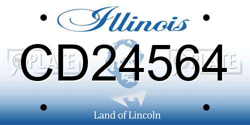 CD24564 Illinois License Plate