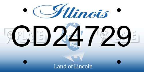 CD24729 Illinois License Plate