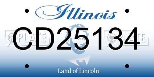 CD25134 Illinois License Plate