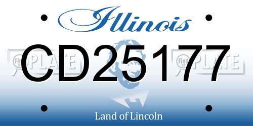 CD25177 Illinois License Plate