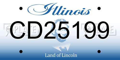 CD25199 Illinois License Plate