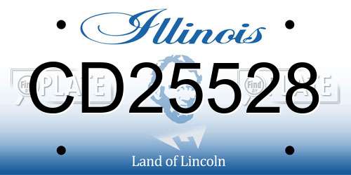 CD25528 Illinois License Plate